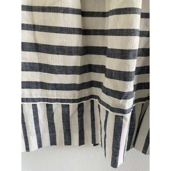 Ann Taylor Loft Skirt Striped Cotton Pull-on Small - Picture 3 of 7